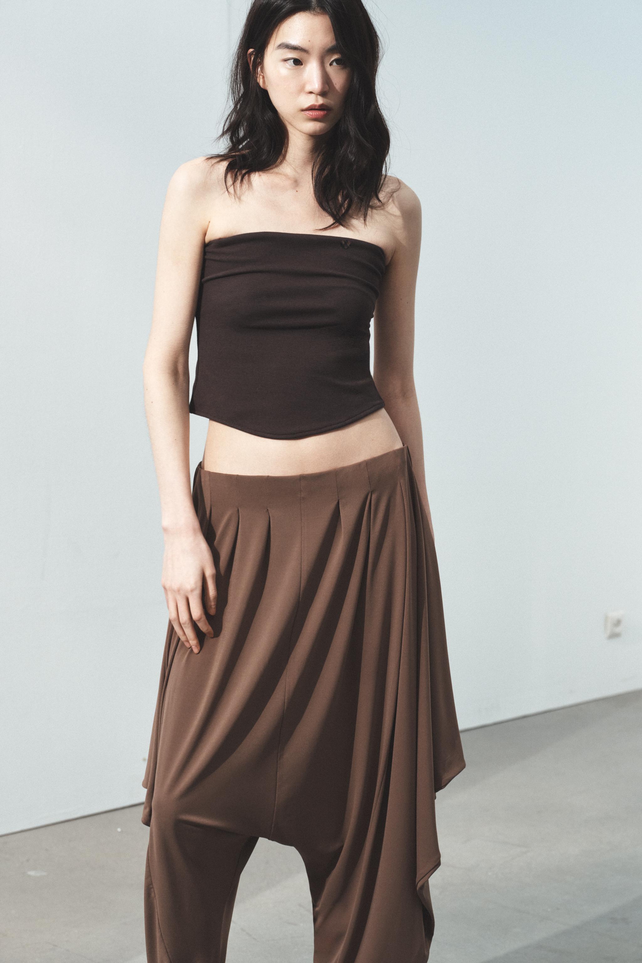 PANTALON BAGGY FLUIDE ASYMÉTRIQUE